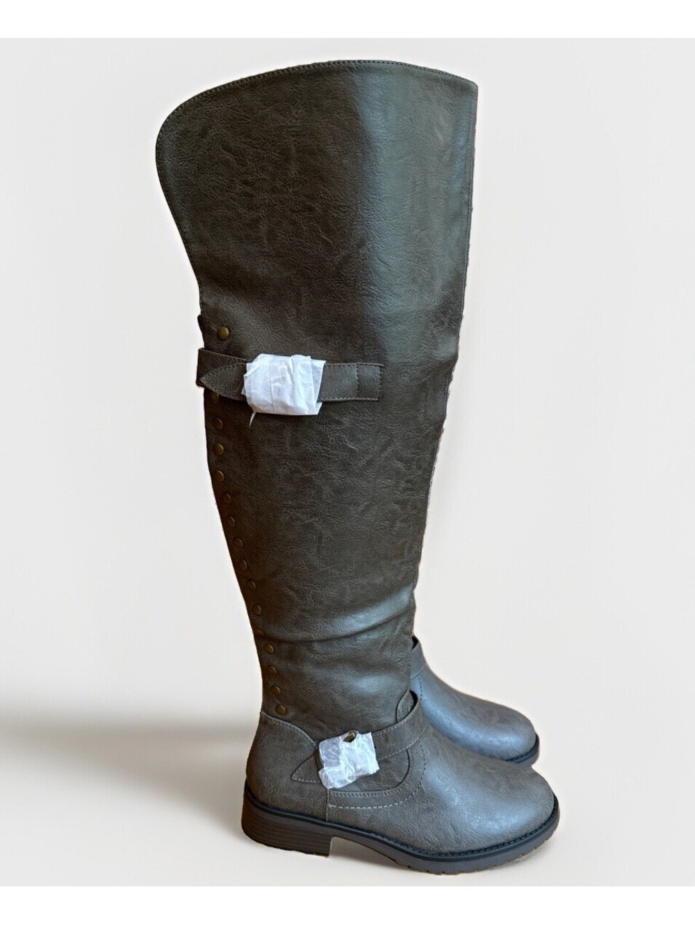 New Centro Point Taupe Over The Knee Riding Boots Size 8